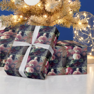 Papel de regalo de Navidad de muñeco de nieve