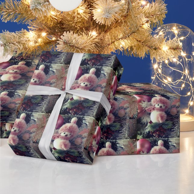 Papel de regalo de Navidad de muñeco de nieve (Vacaciones)
