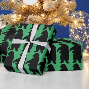 Papel de regalo de Navidad de oso grizzly