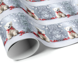 Papel de Regalo de Navidad de Oso Polar