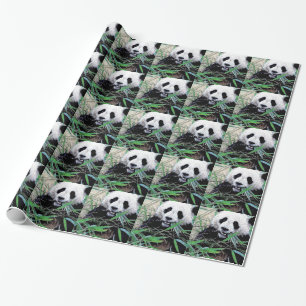 Papel de regalo de Navidad de Panda