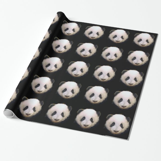 Papel de regalo de Navidad de Panda (Desenrollado)
