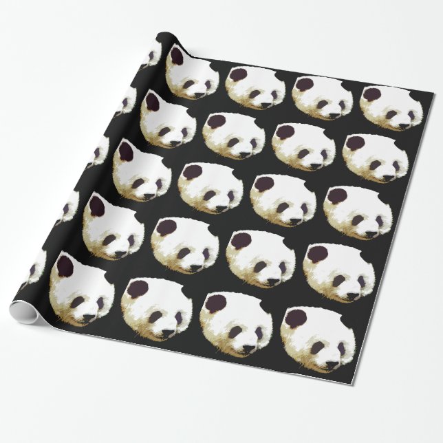 Papel de regalo de Navidad de Panda (Desenrollado)