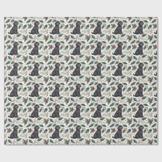 Papel de regalo de Navidad de perro de agua portug
