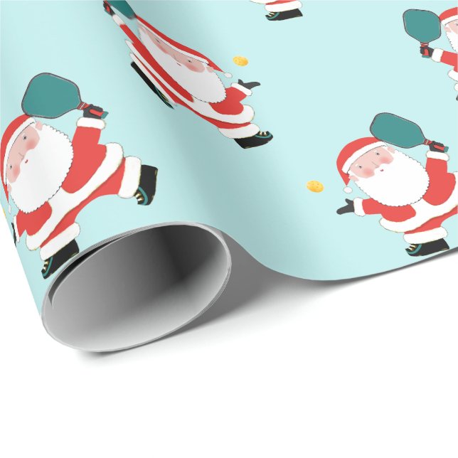 Papel de regalo de Navidad de Pickleball (Esquina del rollo)