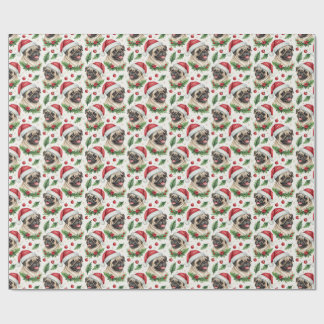 Papel de Regalo de Navidad de Pug