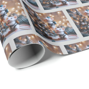 Papel de regalo de Navidad de ratones