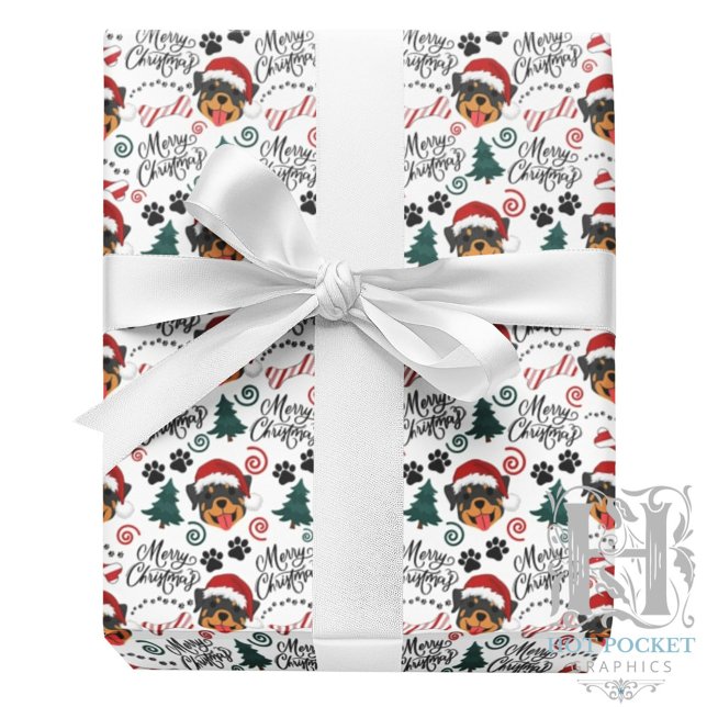 Papel de Regalo de Navidad de Rottweiler (Subido por el creador)