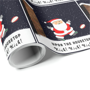 Papel de regalo de Navidad de Rugby
