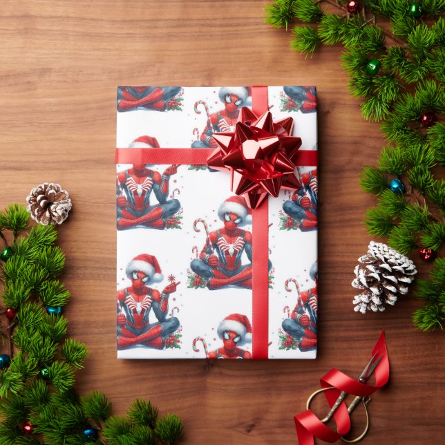 Papel de regalo de Navidad de Spiderman (Regalo de vacaciones)