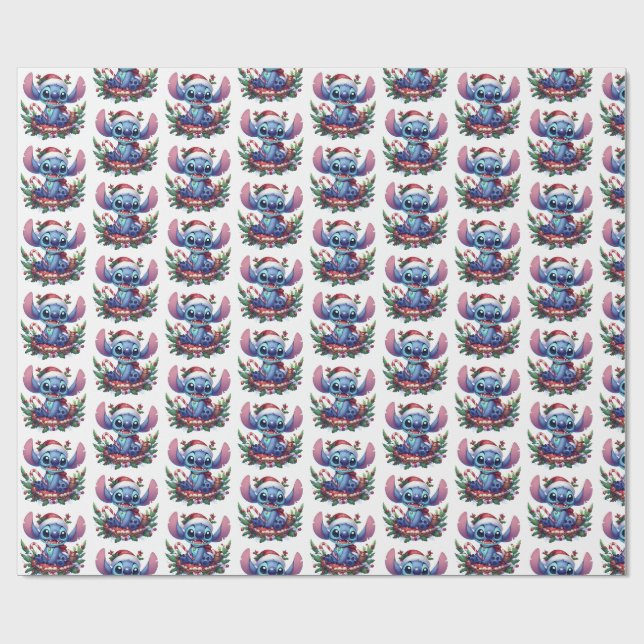 Papel de regalo de Navidad de Stitch (Superficie plana)