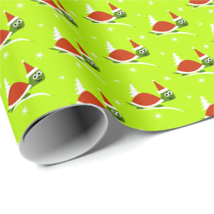Papel de regalo de Navidad de Tortuga Santa para n