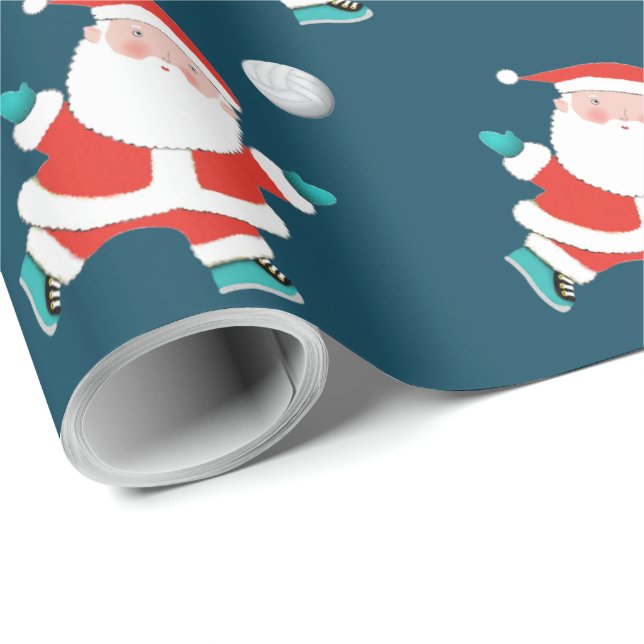 Papel de regalo de Navidad de voleibol (Esquina del rollo)