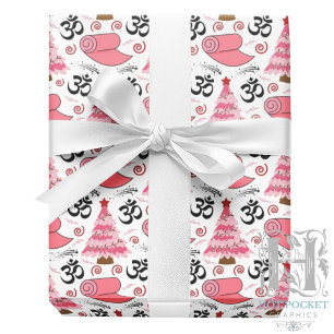 Papel de regalo de Navidad de Yoga