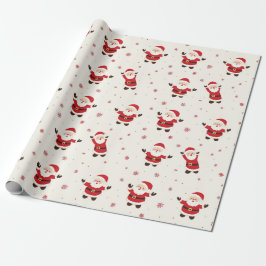 Papel de regalo de Navidad del divertido Santa Ret