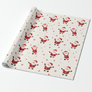 Papel de regalo de Navidad del divertido Santa Ret