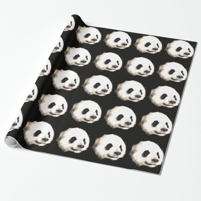 Papel de regalo de Navidad del panda bonito (Desenrollado)