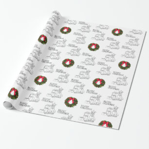 Papel de regalo de Navidad del Terrier Escocés