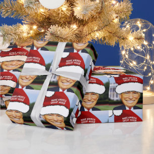 Papel de regalo de Navidad DIVERTIDO DONALD TRUMP