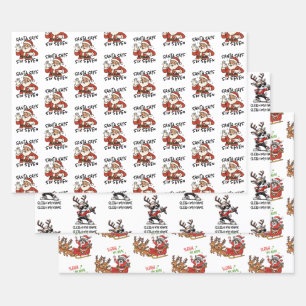 Papel de regalo de Navidad divertido, Santa sarcás