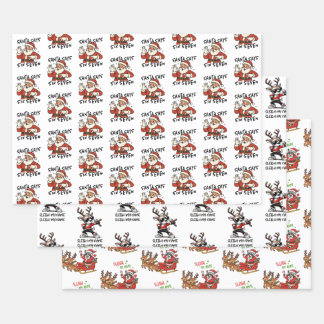 Papel de regalo de Navidad divertido, Santa sarcás