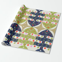 Papel de regalo de Navidad elegante del viejo mund