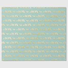 Papel de regalo de Navidad en Aqua y Verde con ace