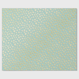 Papel de regalo de Navidad en Aqua y Verde con ace