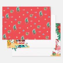 Papel de regalo de Navidad en julio
