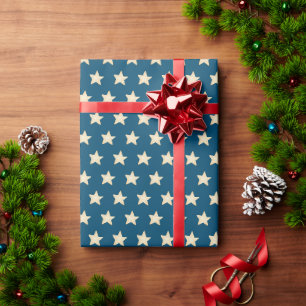 Papel de Regalo de Navidad Estrellas Azules y Dora