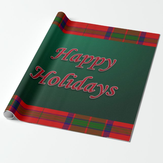 Papel de Regalo de Navidad Felices Fiestas (Desenrollado)