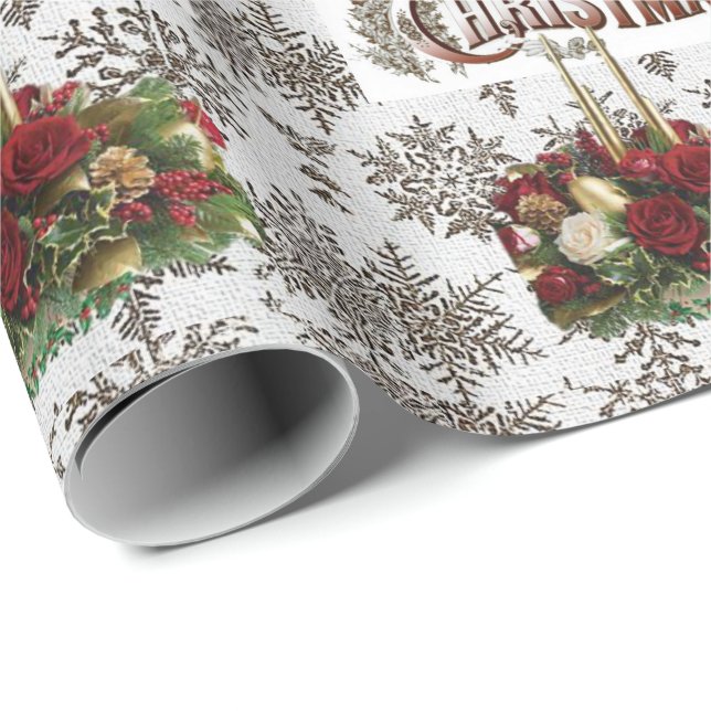 Papel de Regalo de Navidad Feliz Navidad (Esquina del rollo)