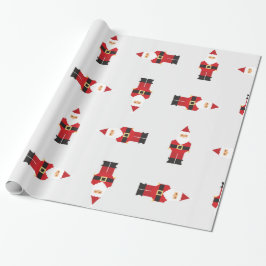 Papel de Regalo de Navidad Feliz Santa