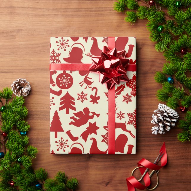 Papel de regalo de Navidad festivo con patrón Rust (Regalo de vacaciones)