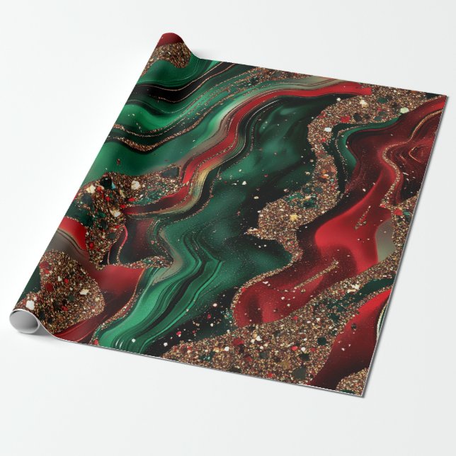 Papel de regalo de Navidad geoda (Desenrollado)