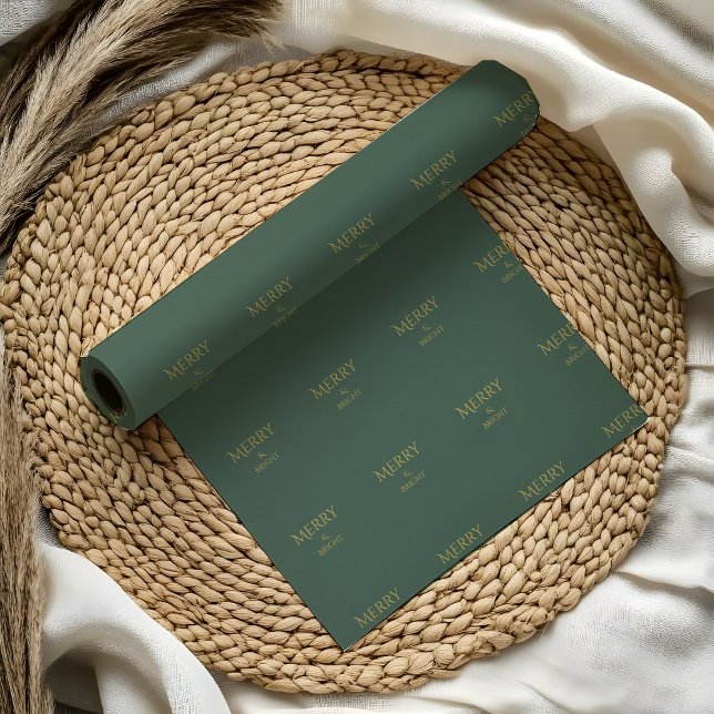 Papel de Regalo de Navidad Holiday Luxe | Verde (Subido por el creador)