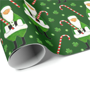Papel de regalo de Navidad irlandés