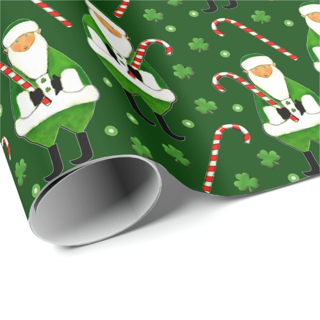 Papel de regalo de Navidad irlandés (Esquina del rollo)