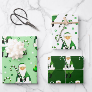Papel de regalo de Navidad irlandés en hojas