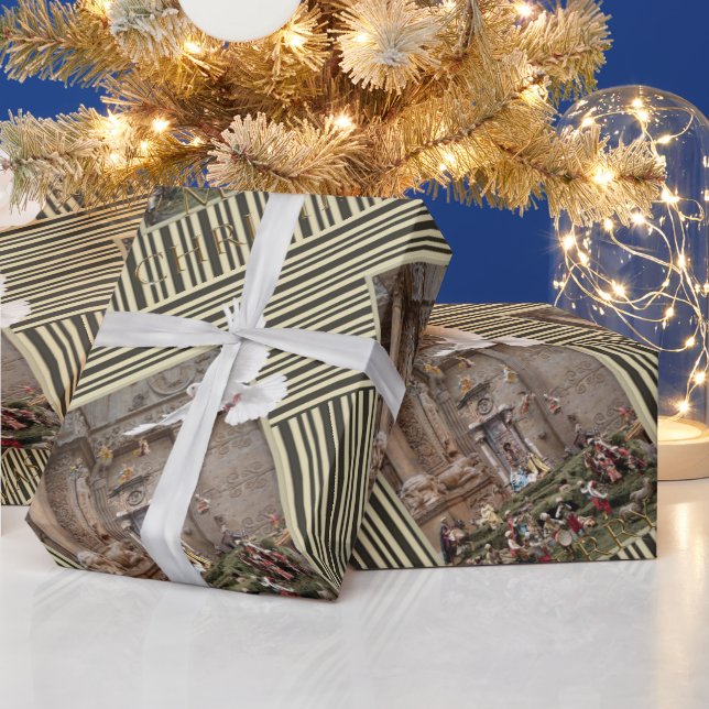 Papel de Regalo de Navidad Jesús Natividad (Vacaciones)