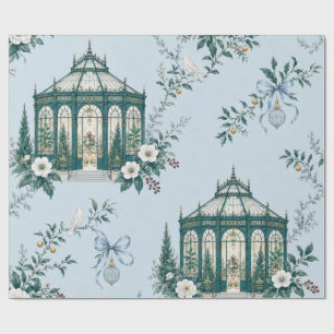 Papel de regalo de Navidad Jewel Glasshouse Ice Bl