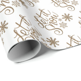 Papel de regalo de Navidad Let it Snow