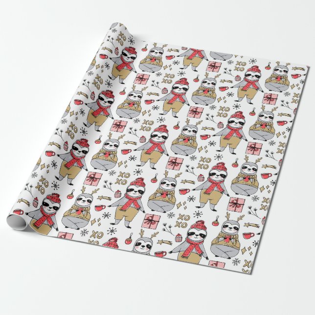 Papel de regalo de Navidad lindo (Desenrollado)