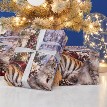 Papel de regalo de Navidad Luxury Woodland Blush M