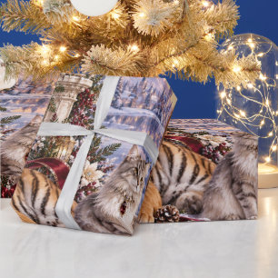 Papel de regalo de Navidad Luxury Woodland Blush M