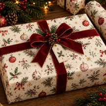 Papel de regalo de Navidad minimalista escandinavo