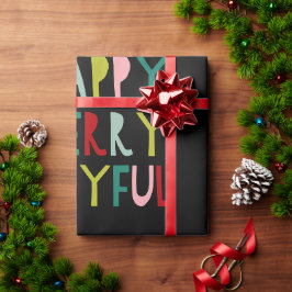 Papel de regalo de Navidad moderno y colorido