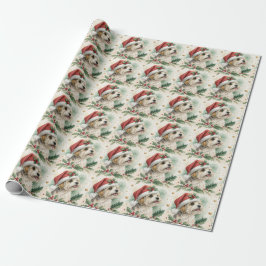 Papel de regalo de Navidad Morkie