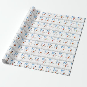 Papel de Regalo de Navidad Muñeco de Nieve