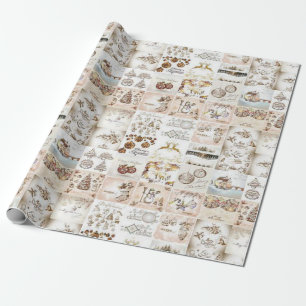 Papel de Regalo de Navidad Muñeco de Nieve